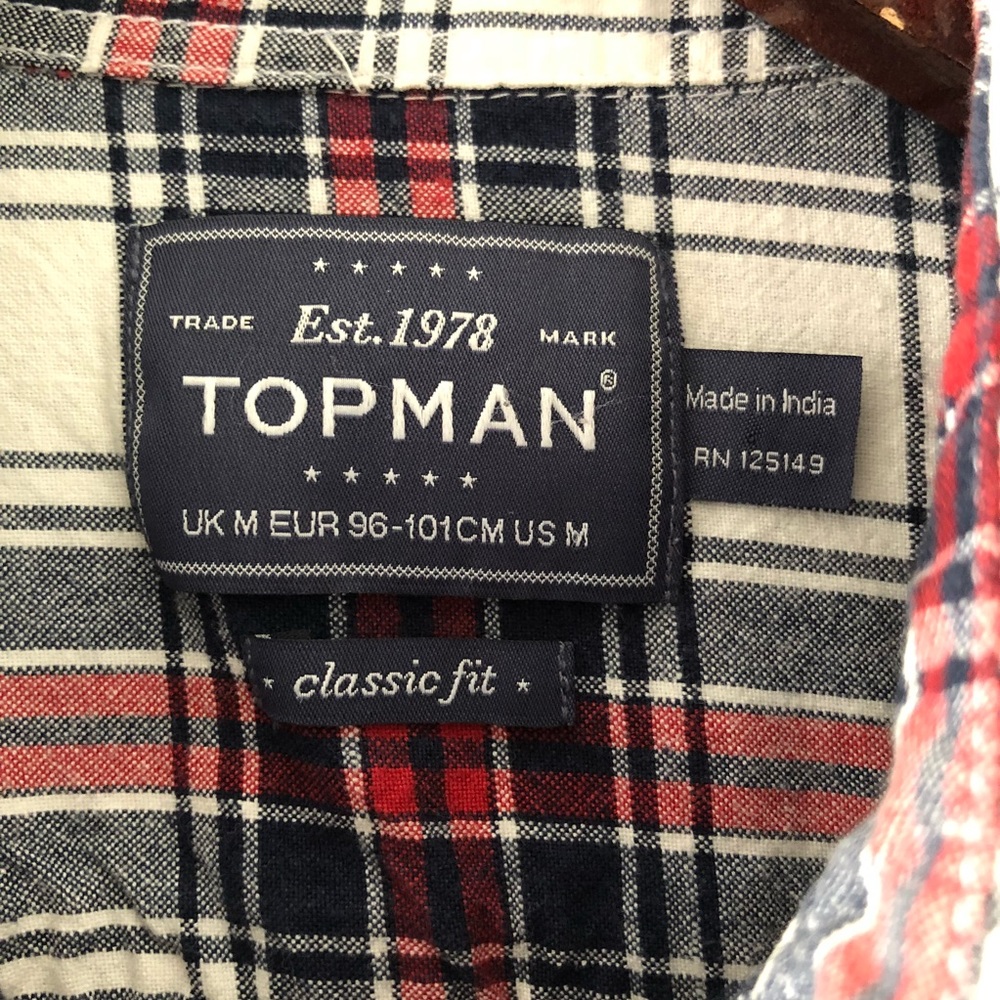Plaid Topman Button Down - image 3
